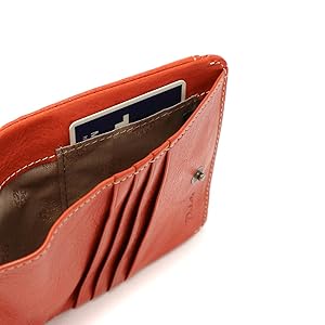 【ほぼ未使用品】Dakota ダコタ 二つ折り財布 チコ がま口 オレンジ◇ Amazon | [ダコタ] がま口二つ折り財布 本革 レディース